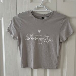 Divided Gray Crop Top